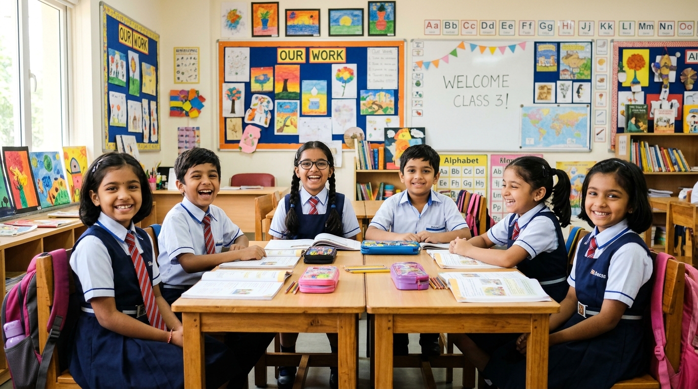 Students in Primary Wing at St. Mary Public Inter College